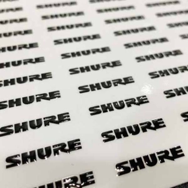 งานพิมพ์ UV DTF แบรนด์ SHURE